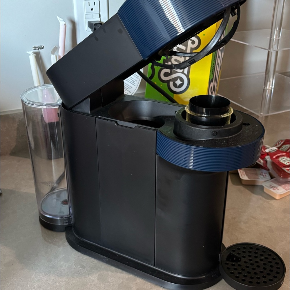 Nespresso Black and Blue Coffee Machine